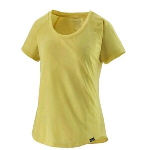 🆕️ Patagonia Women's Short Sleeve Fore Runner T-Shirt Top Yellow Size XS
